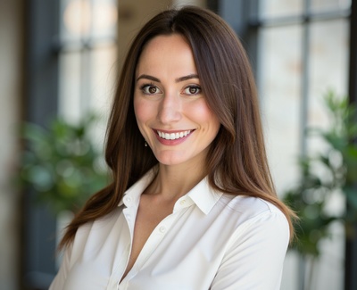 Professional AI headshot example created by HeadshotPro - female business portrait